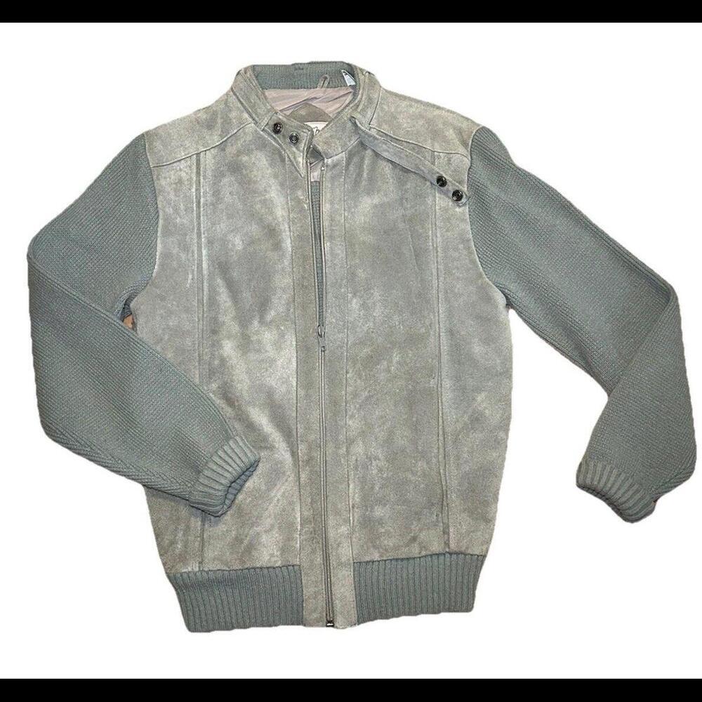 VTG 80s Mister Marr Gray Suede Leather Jacket M